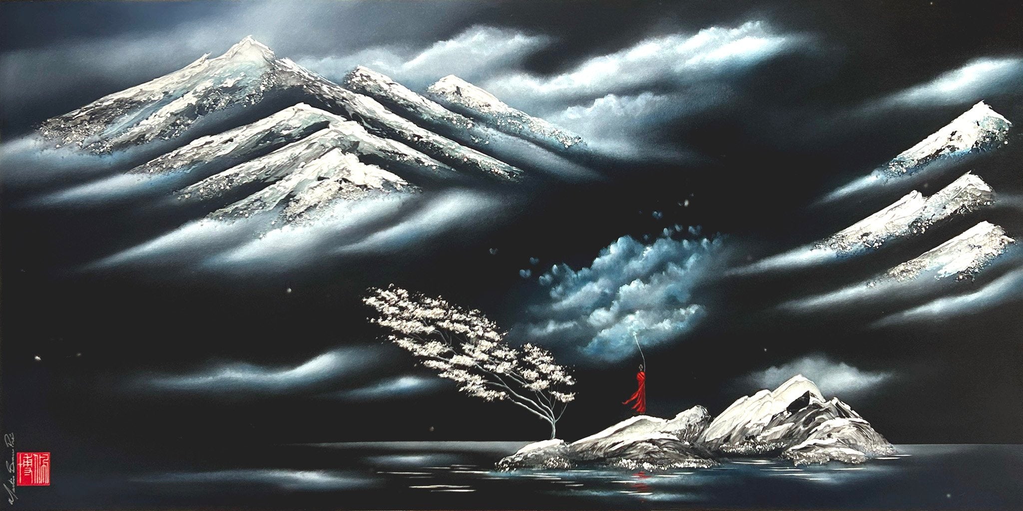 Ton nuage bleu te suit toujours, même quand tu oublies de regarder! - Galerie d'Art Beauchamp