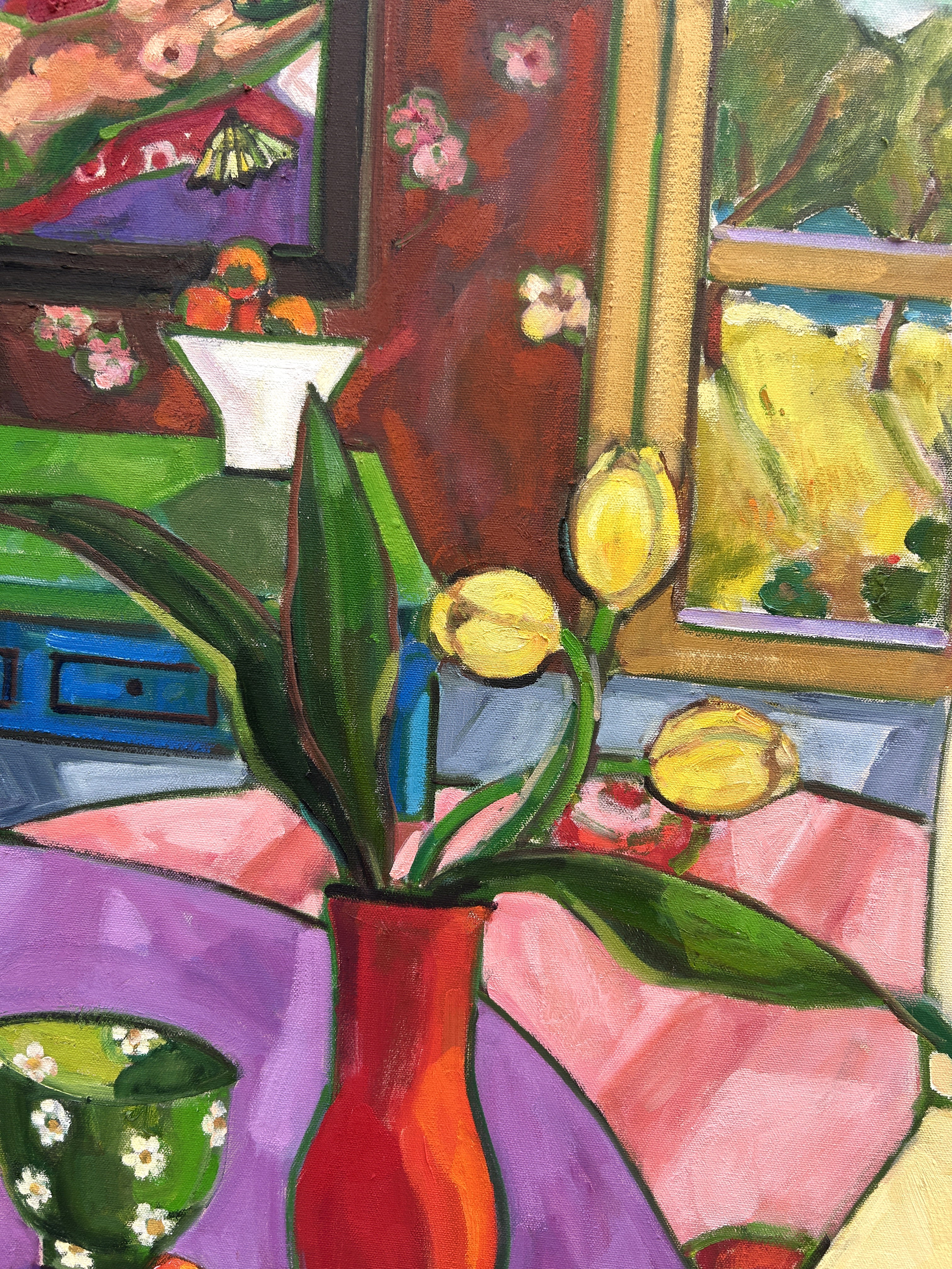 Interior #9 w/nude painting : Red Japanese Cloth