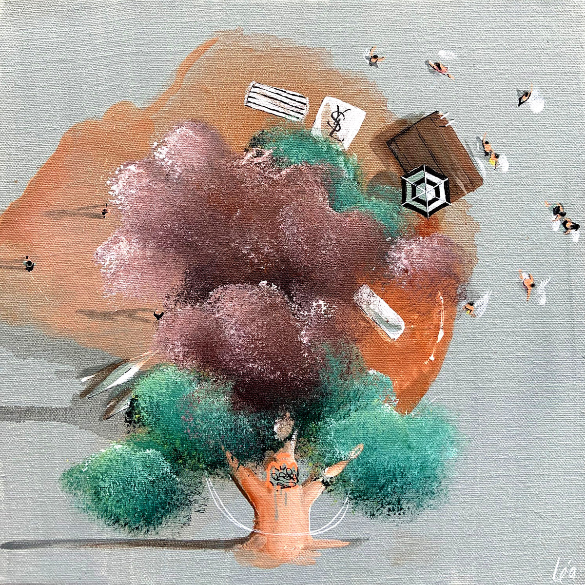 YSL, Jean, Léa-Marie, Mixed media