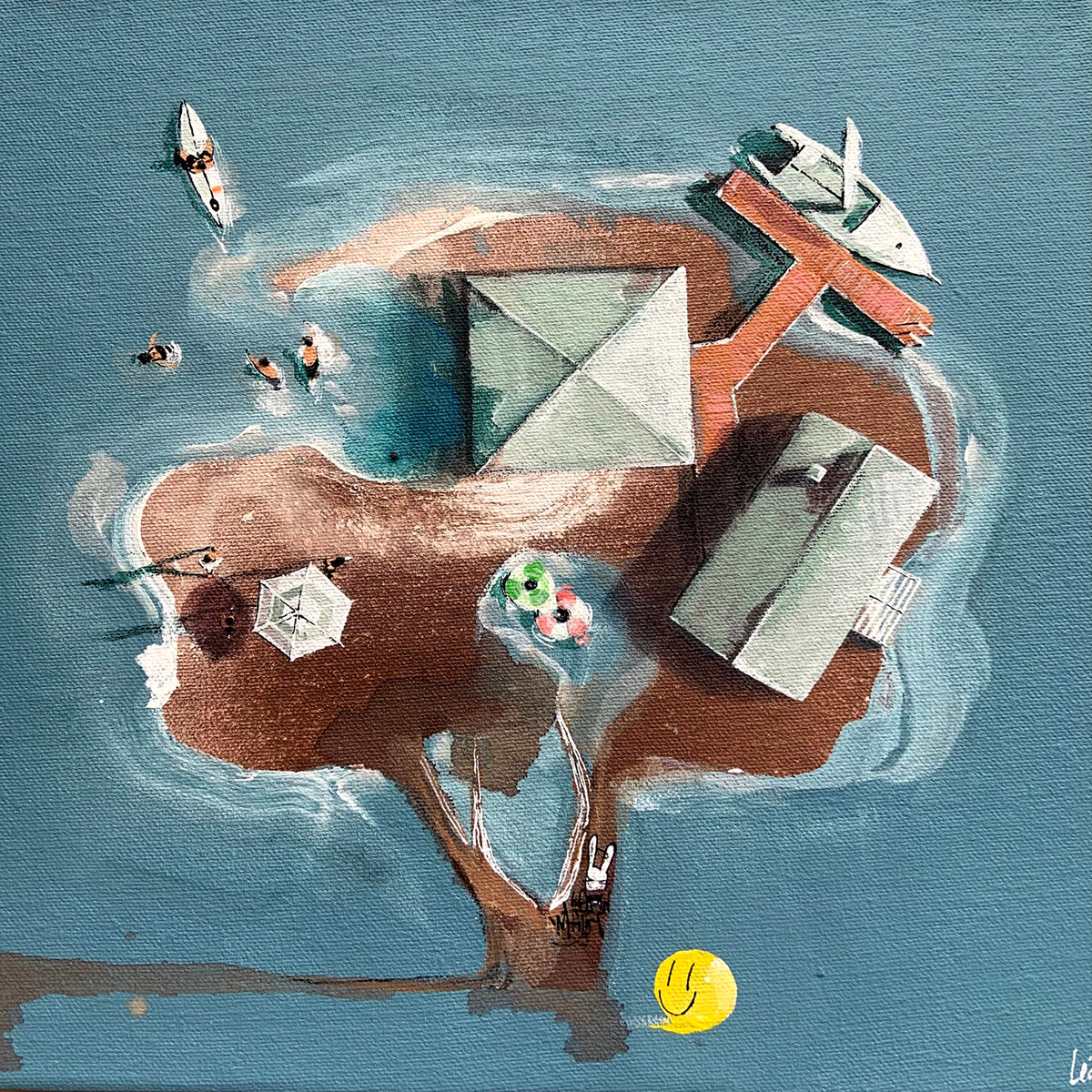 Mon hameau, Jean, Léa-Marie, Mixed media