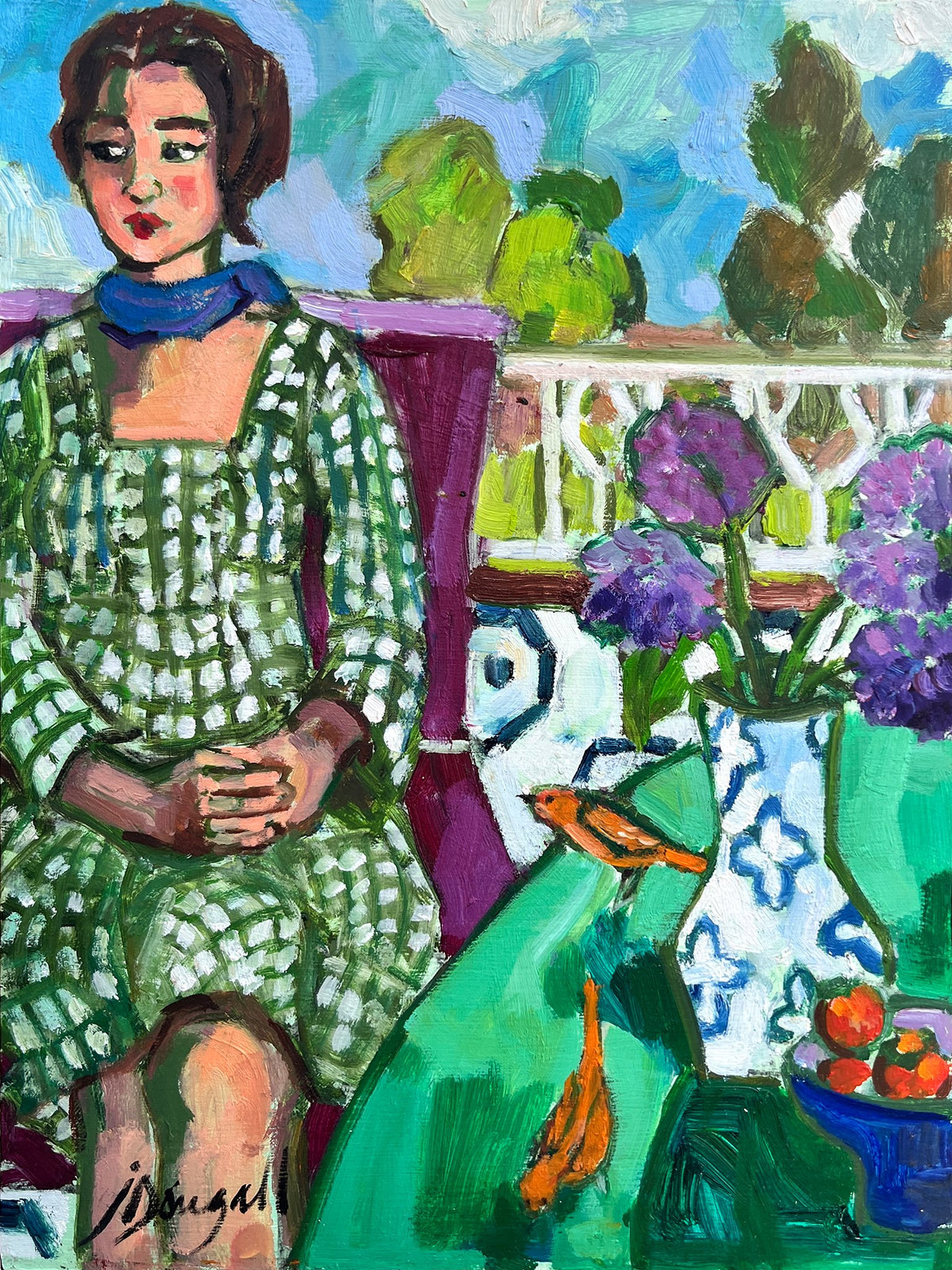 Green & White Checkred Dress, Dougall, Jae