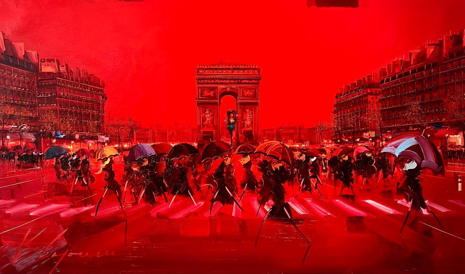Champs-Élysées on red