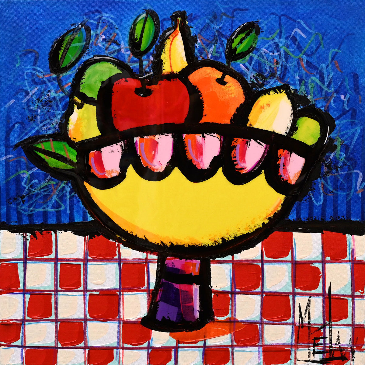 Un joyeux bol, Mélan, Mixed media