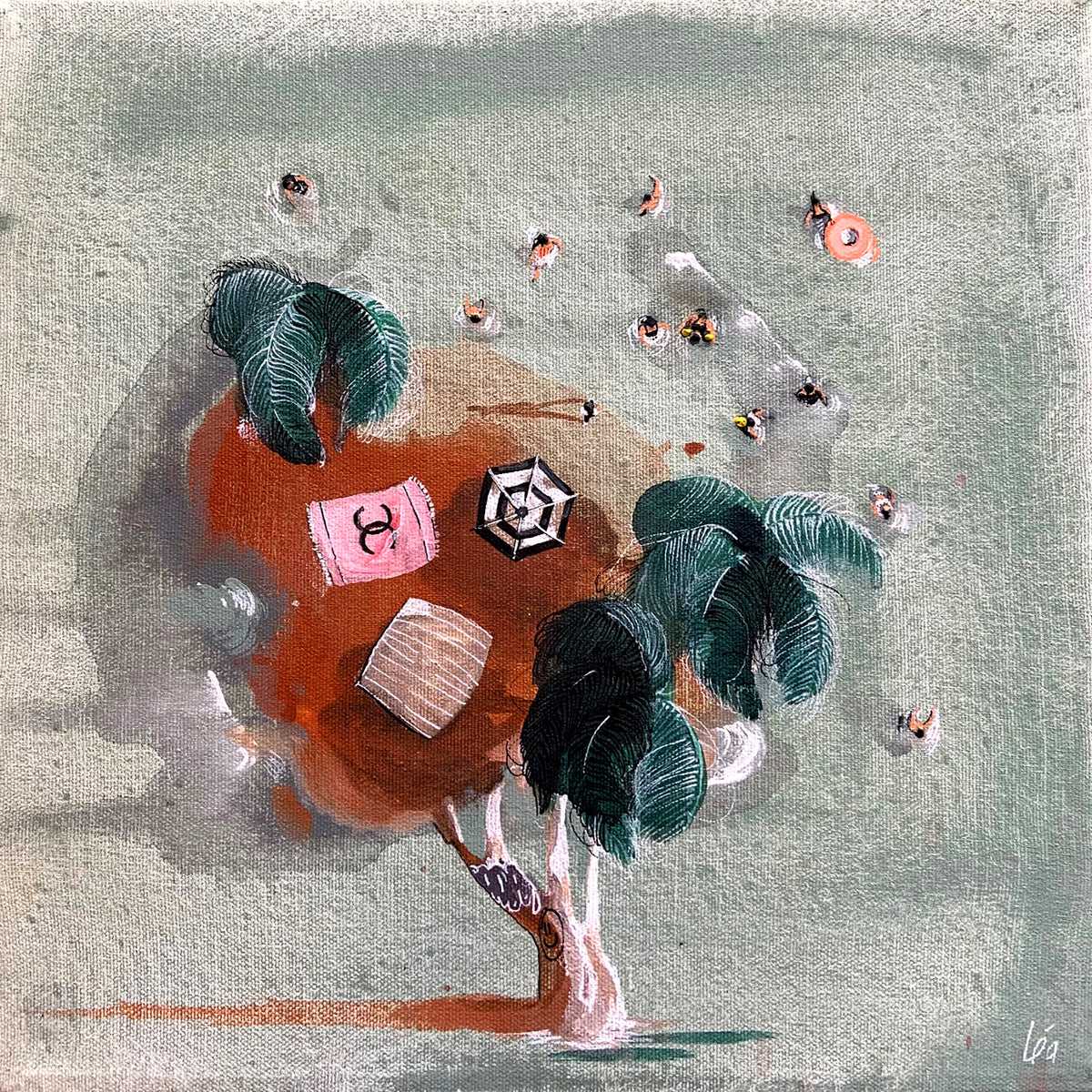 Coco, Jean, Léa-Marie, Mixed media