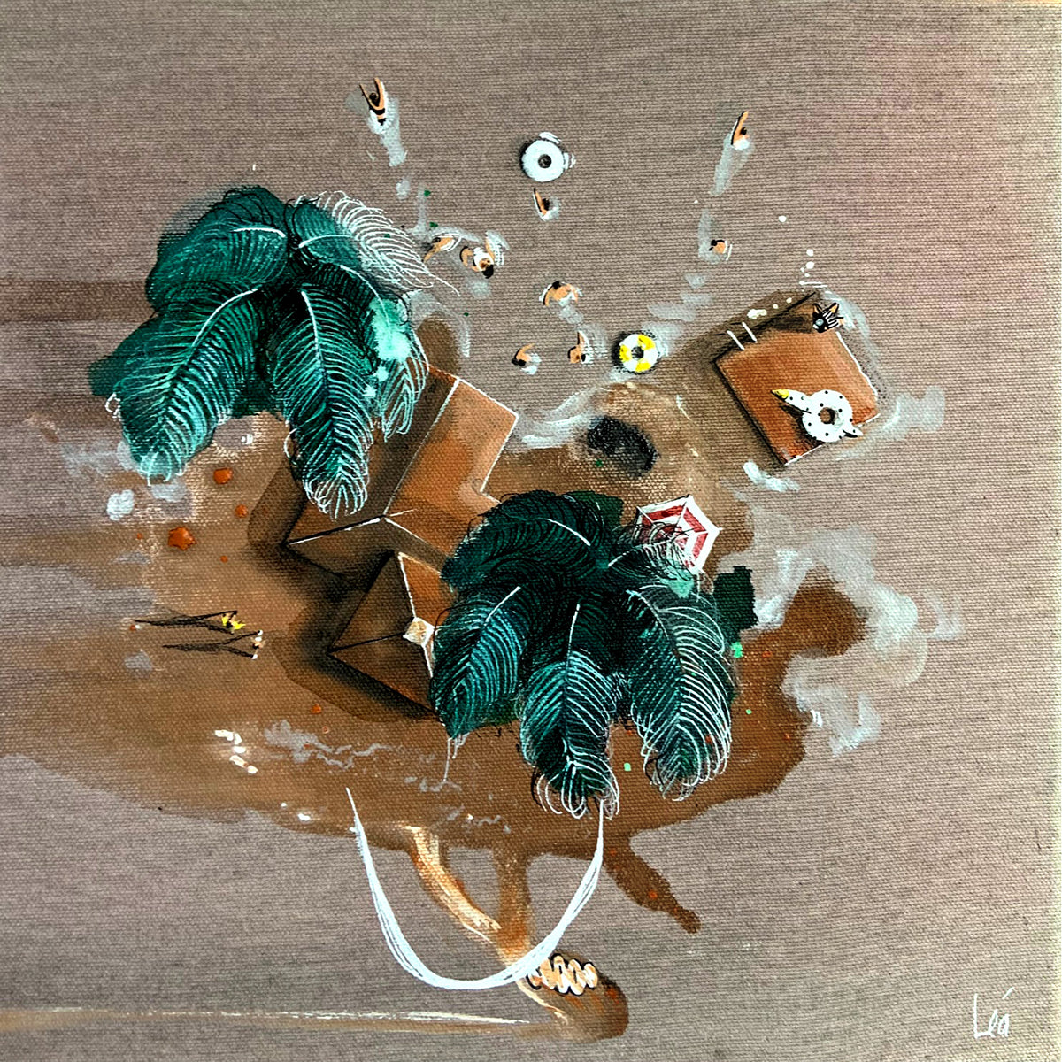 Au grand quai, Jean, Léa-Marie, Mixed media