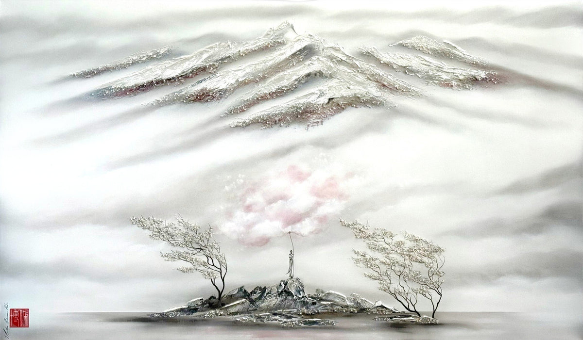 Un nuage rose dans ses mains, et l'âme retrouve son ciel