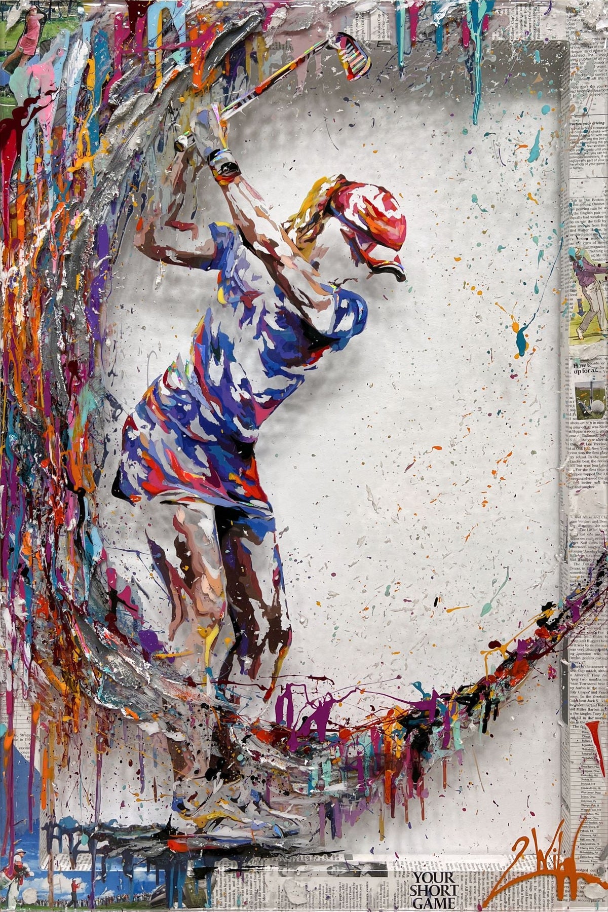 Golfing Colors (26/49), 2Wild, Mixte sur couches de plexiglas découpées au laser