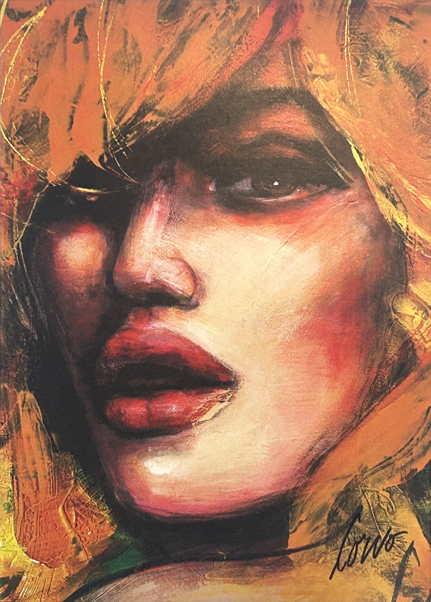 Carte de souhait - Face with Orange Hair