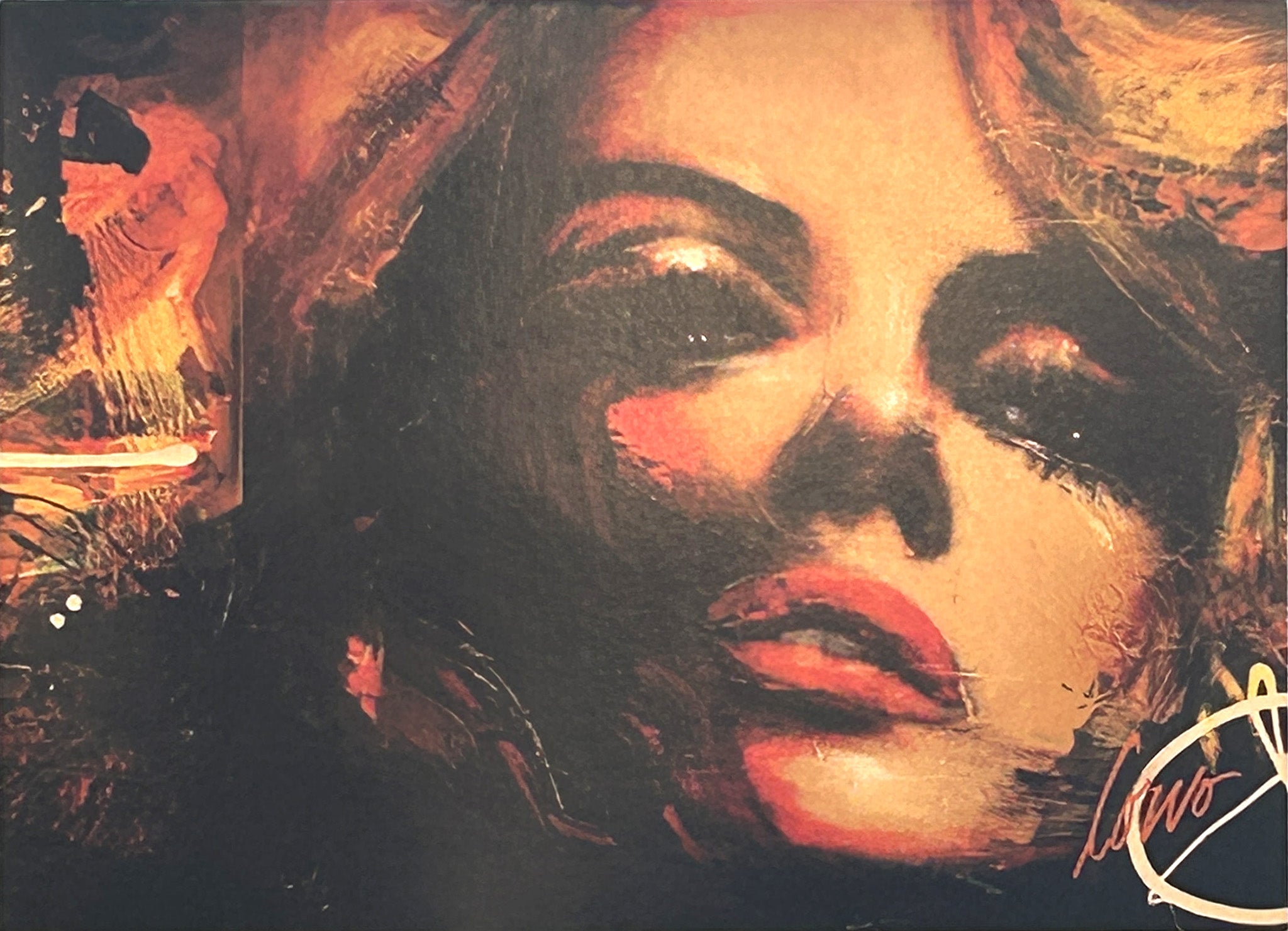 Carte de souhait - Face with Yellow and Black