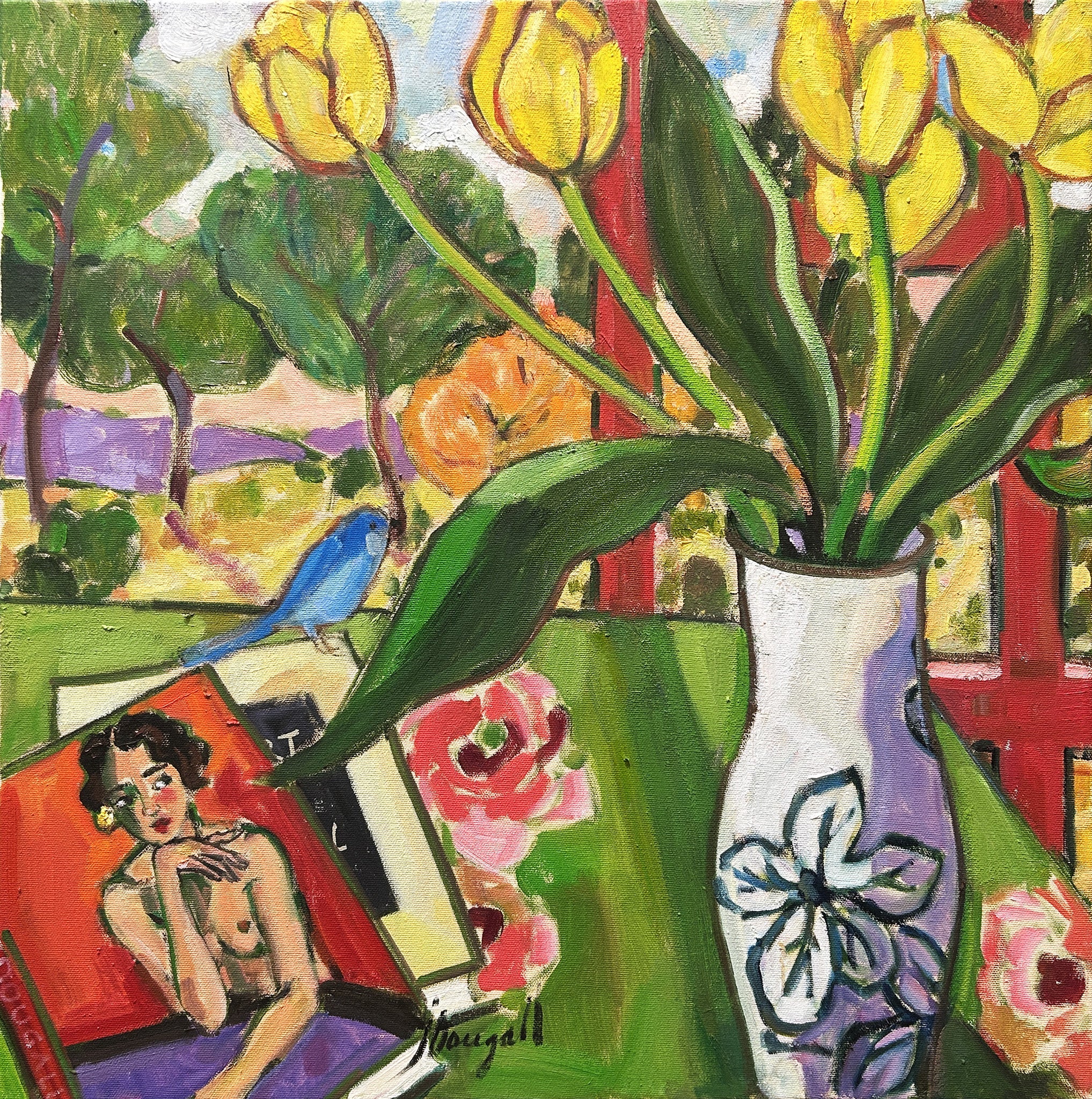 Interior #10 - Red window and a visitor