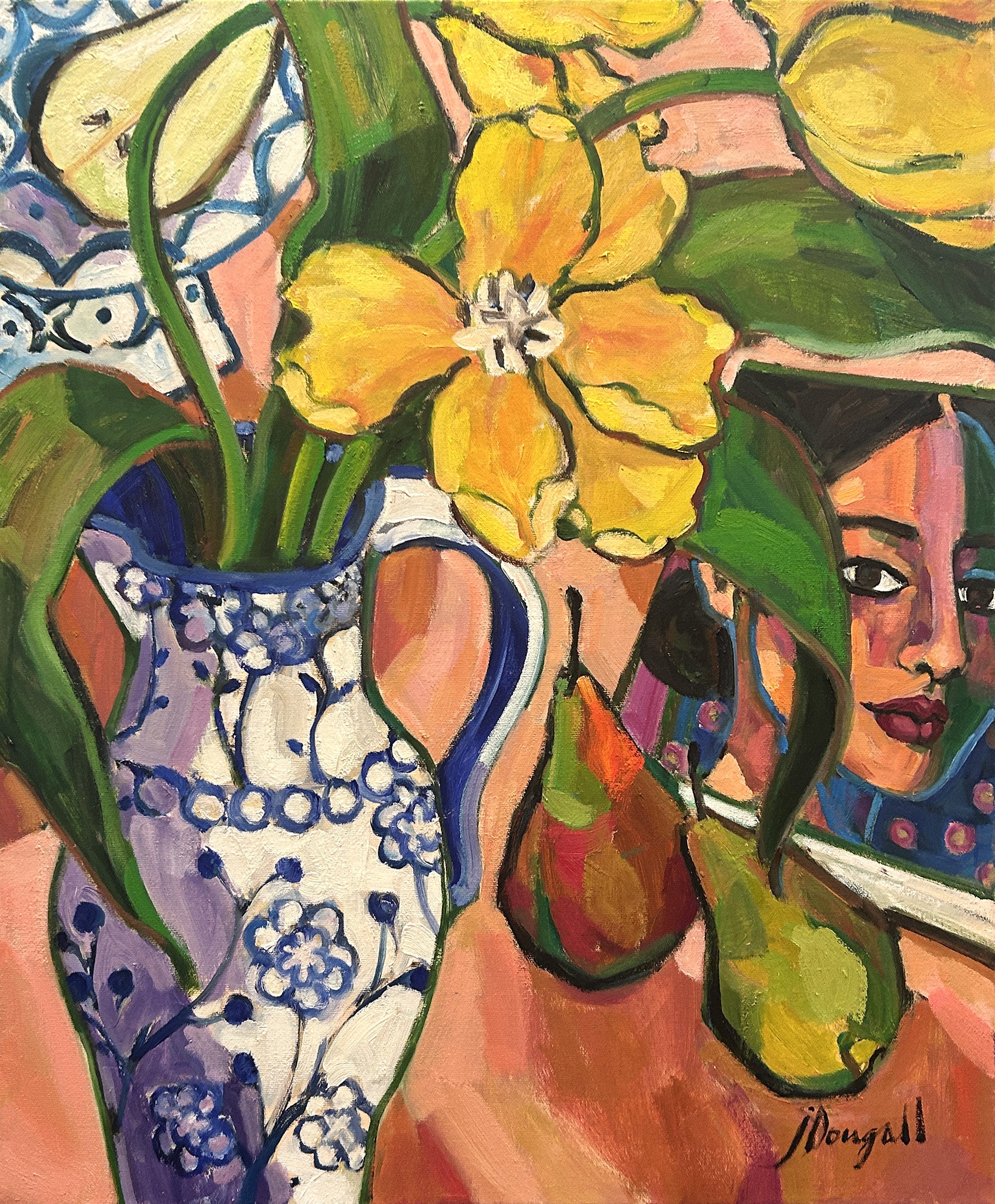 Book of Portraits : Pears, yellow flowers