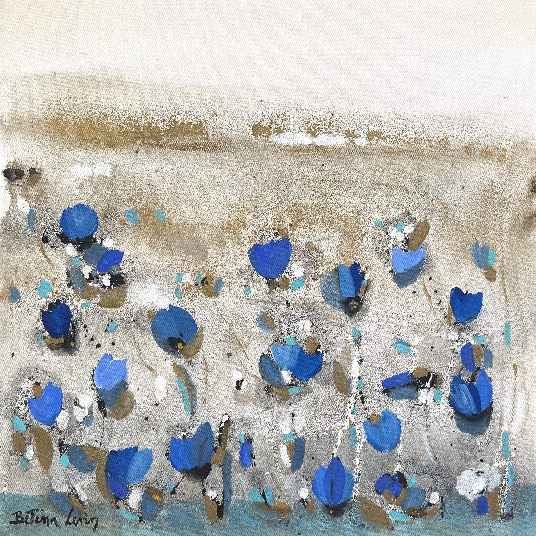 Vuelo de Flores Azules