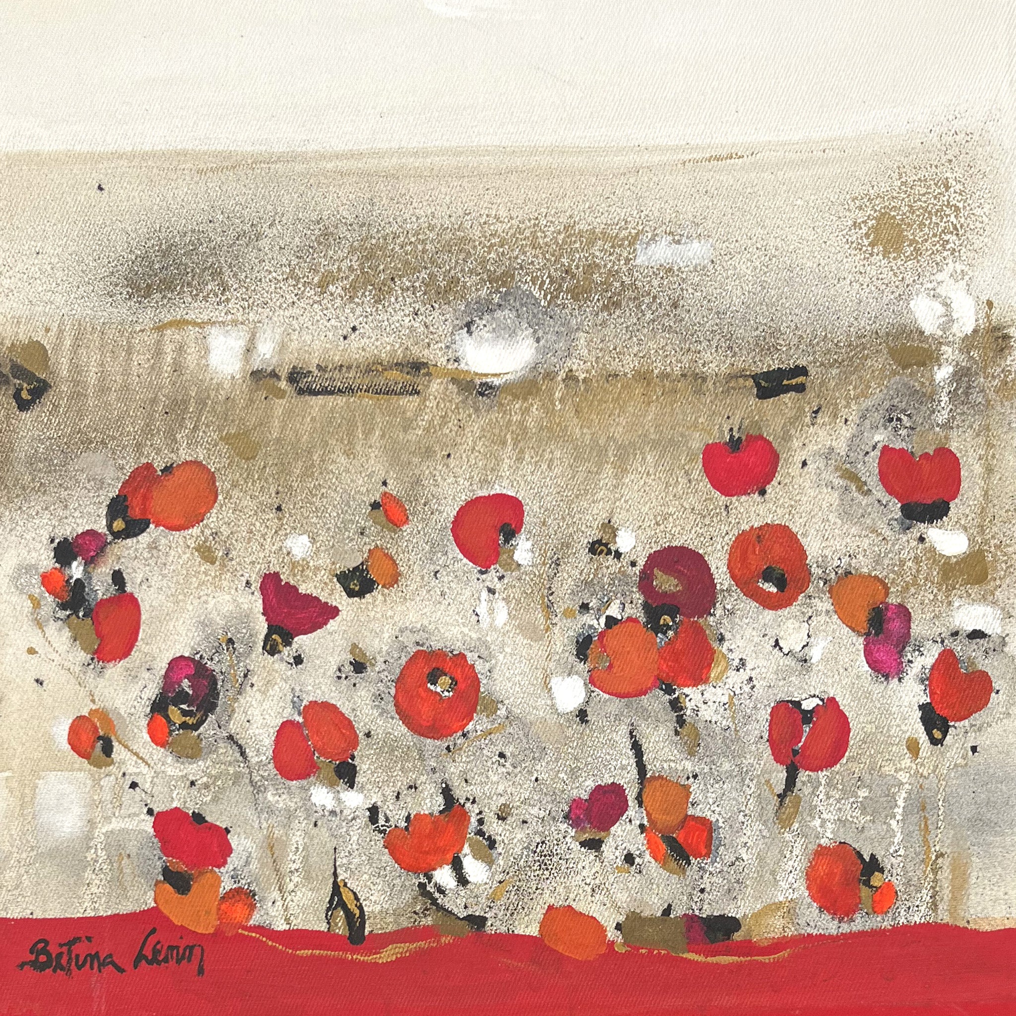 Vuelo de Flores Rojas