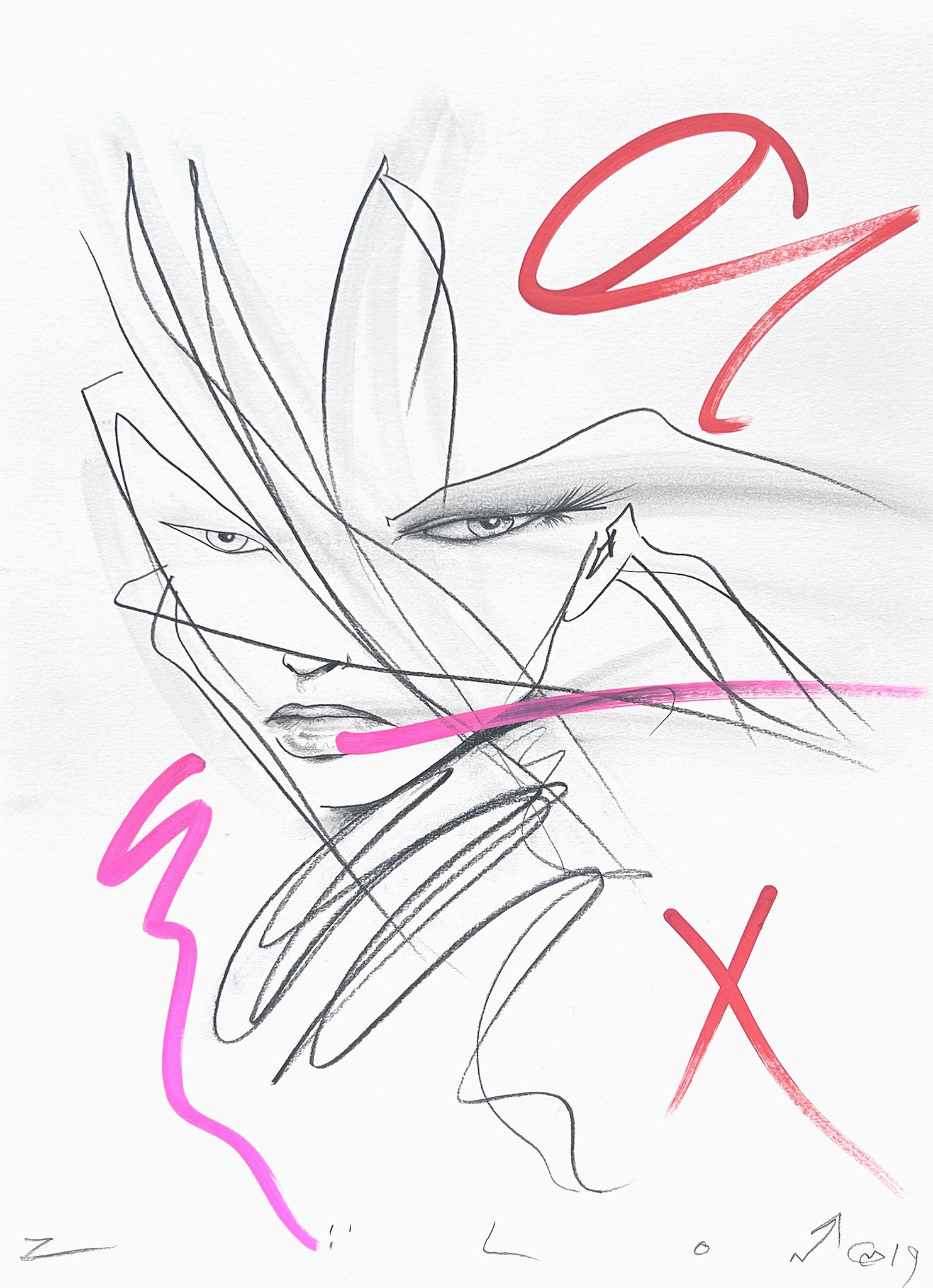 Sans titre - Androgyne rose