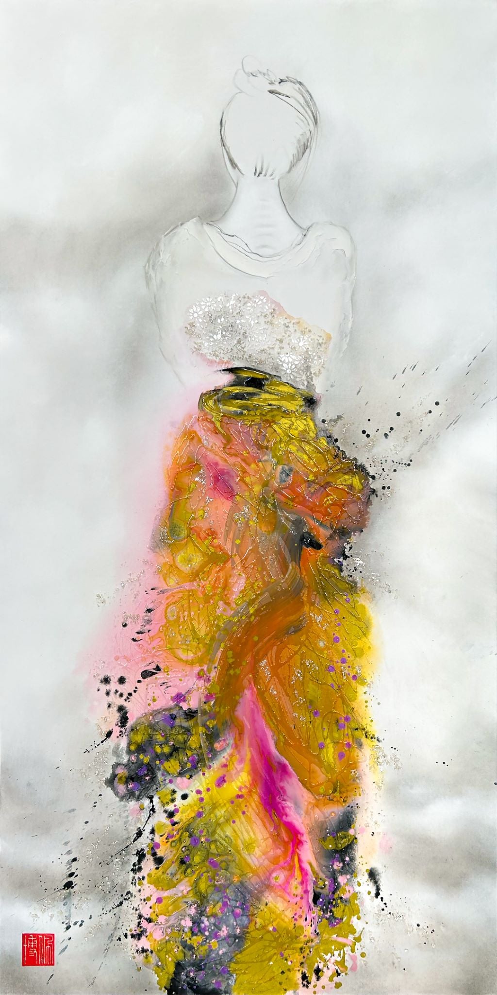 Between Light and Silk, She Moves Forward (non terminée), Beaupré, Martin, Mixte + Cristals
