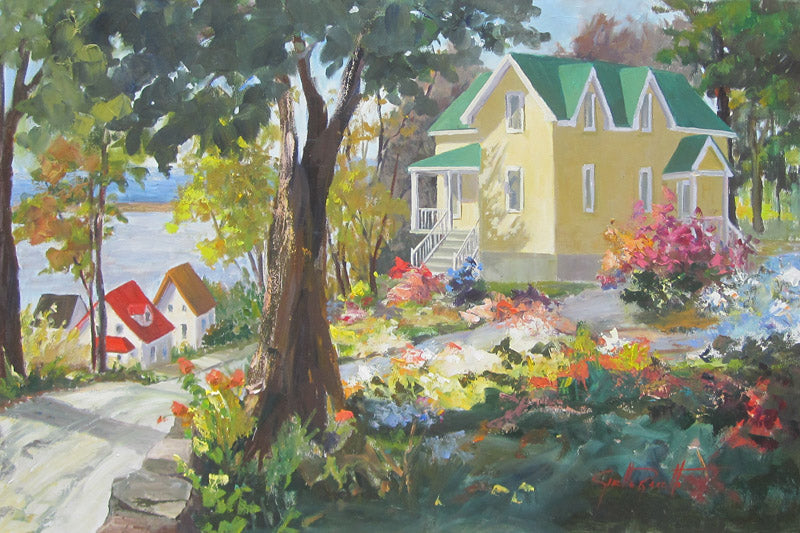 L'allée en fleurs - Galerie d'Art Beauchamp