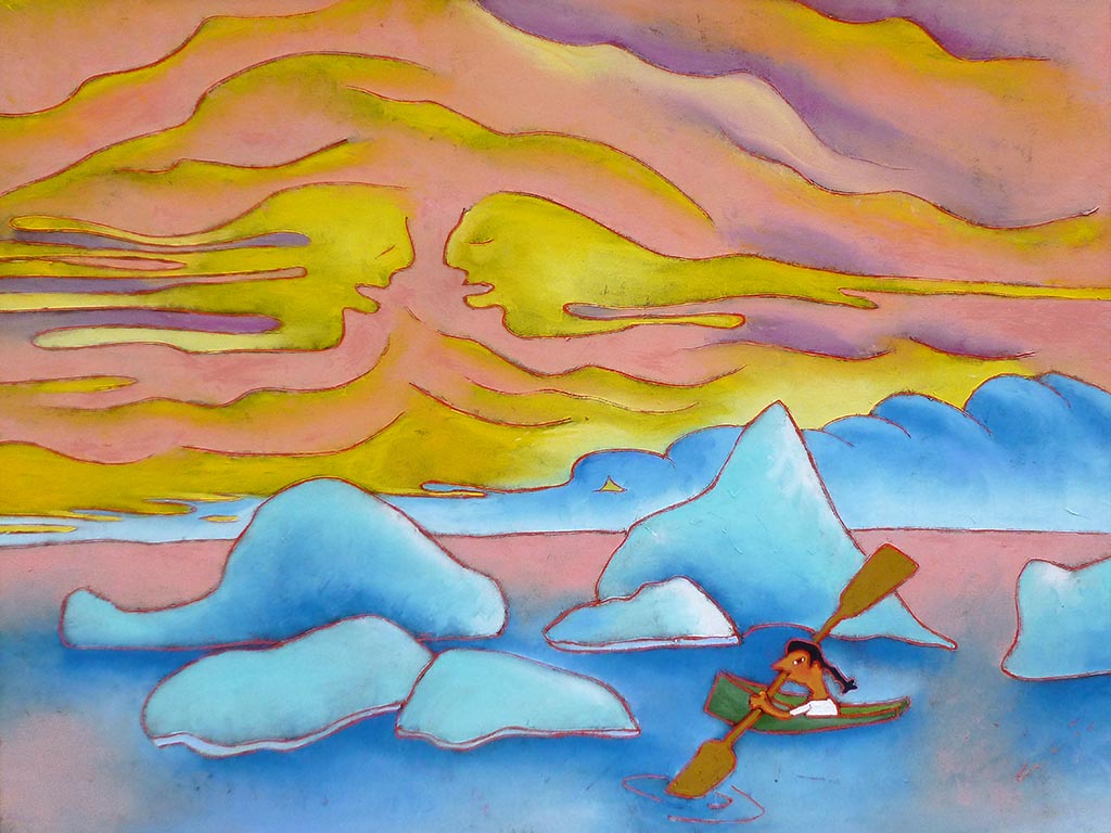 La nuit en canot - Galerie d'Art Beauchamp