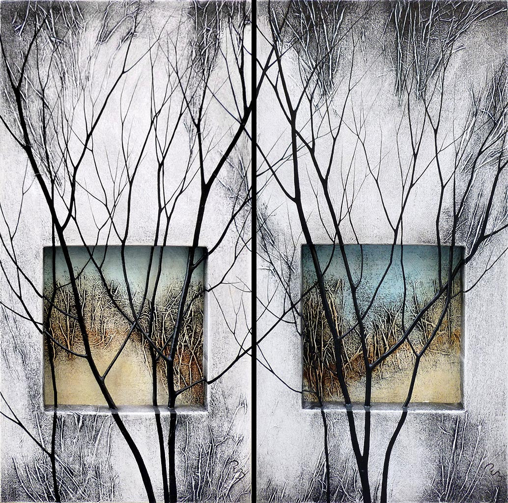 Liens et contrastes Diptyque 19 - Galerie d'Art Beauchamp