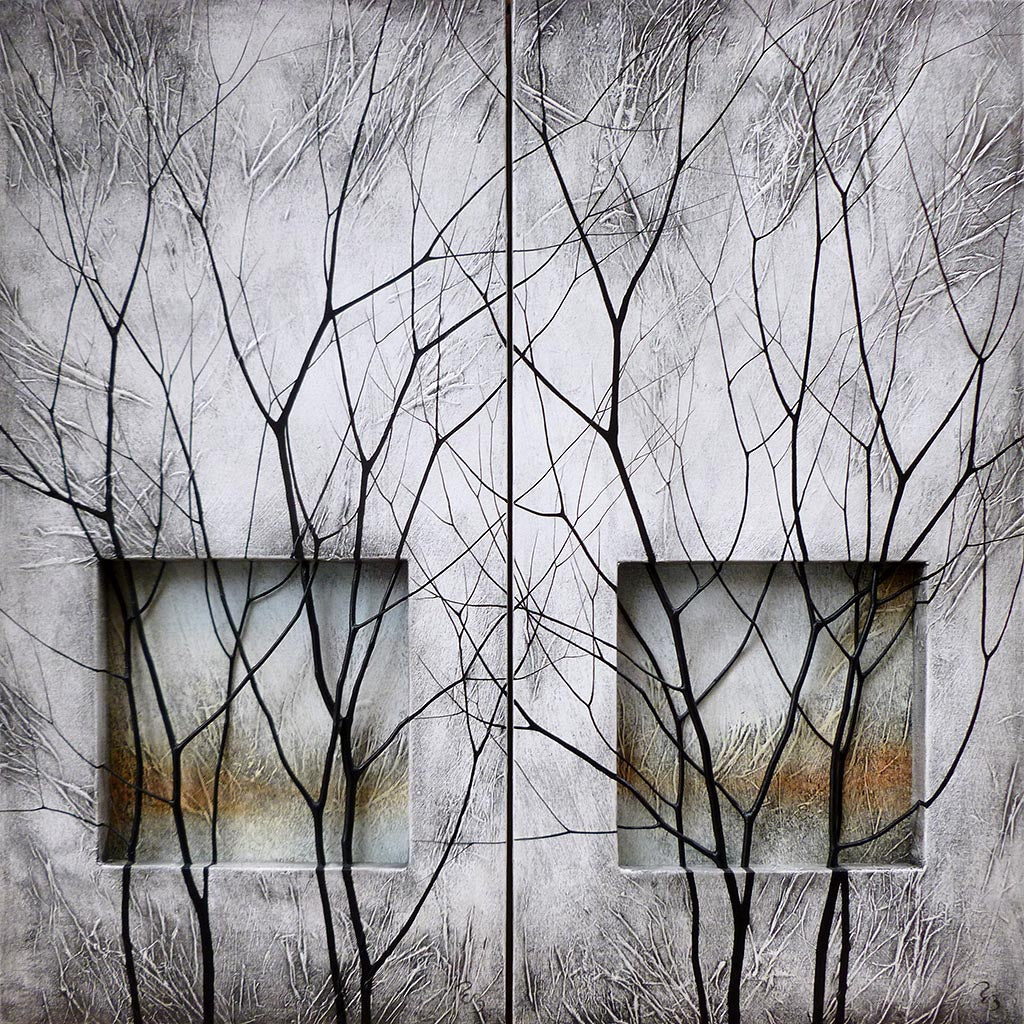 Liens et contrastes Diptyque 21 - Galerie d'Art Beauchamp