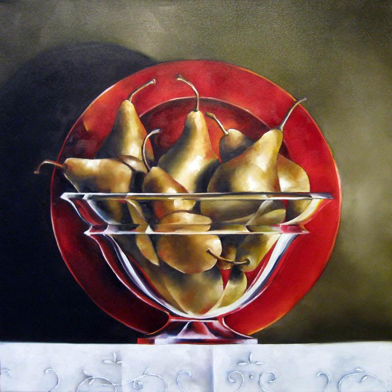 Pear centerpiece - Galerie d'Art Beauchamp