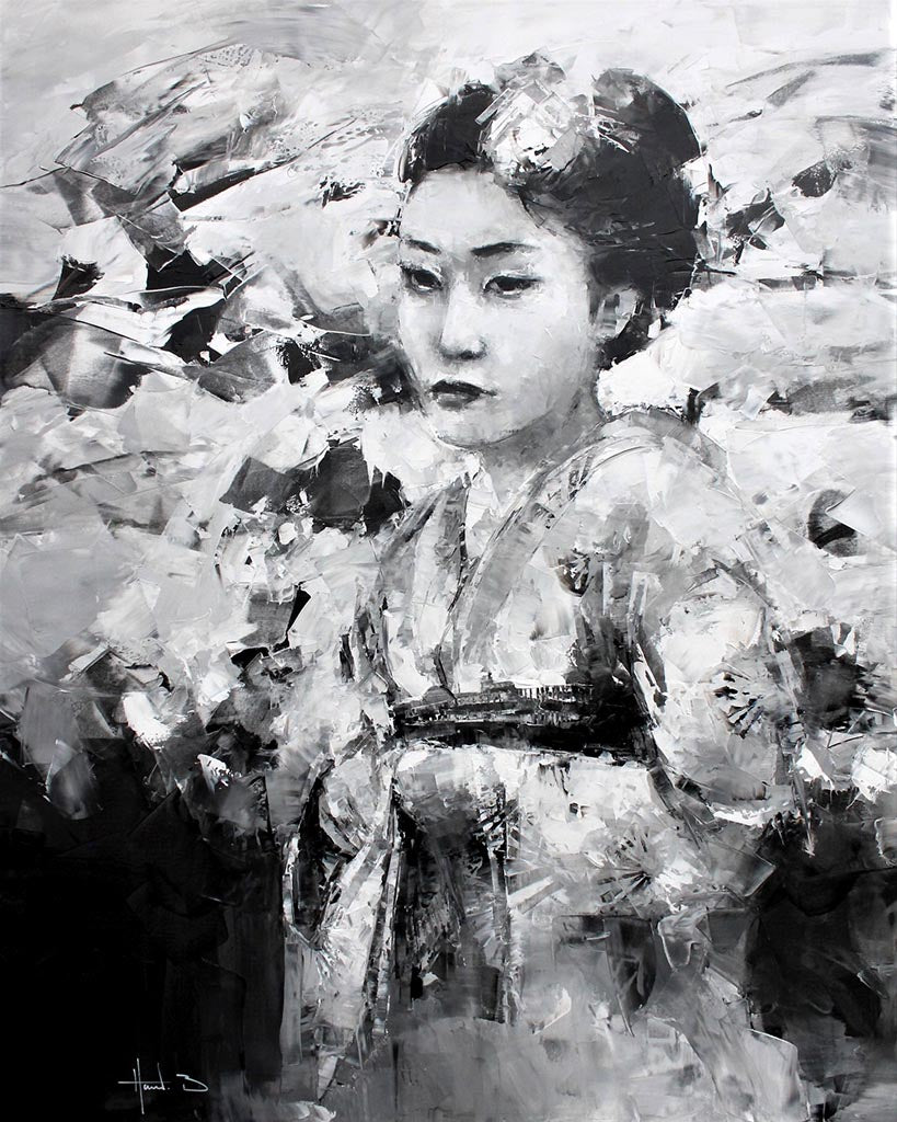 Série portrait geisha “Aya” - Galerie d'Art Beauchamp