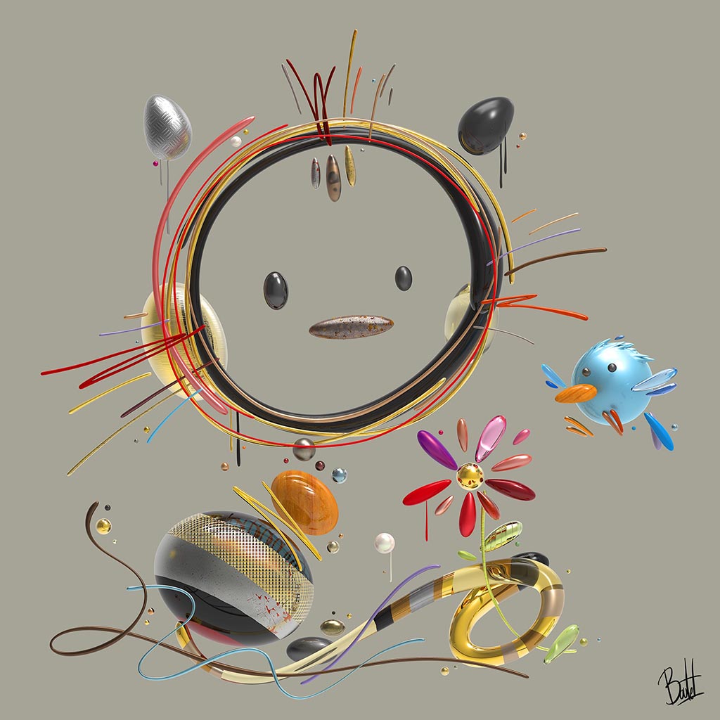 SushiCat - I Luv U - Kawaii Art - Galerie d'Art Beauchamp