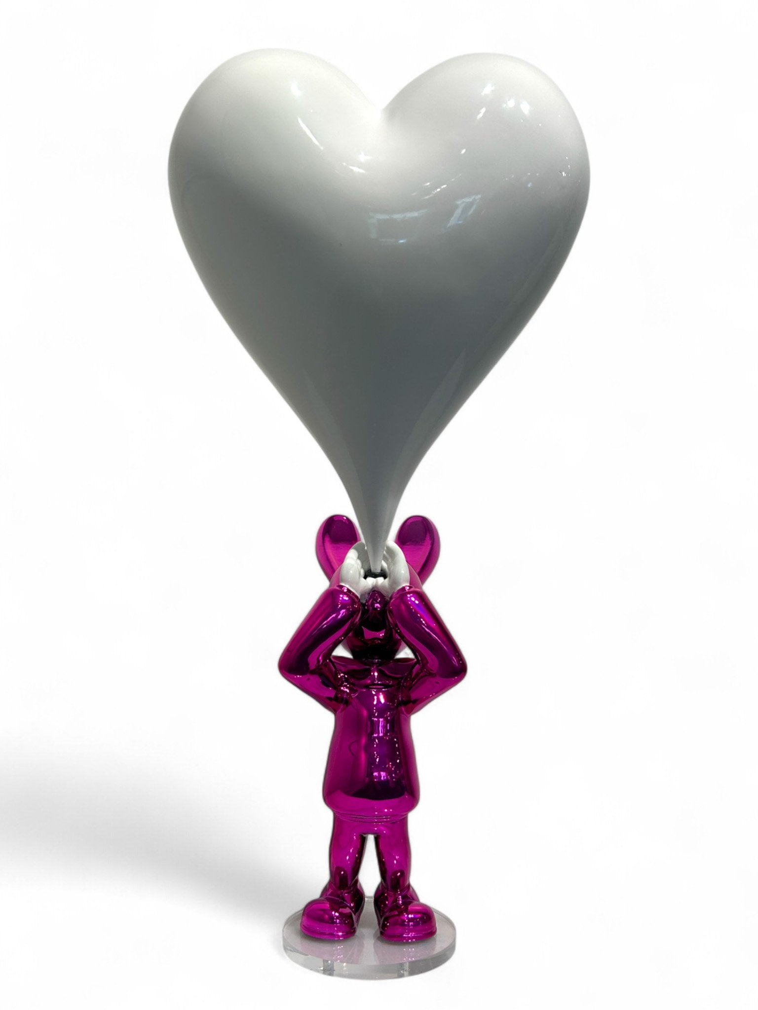 YOLO Fuschia Big White Heart (Série/Series)