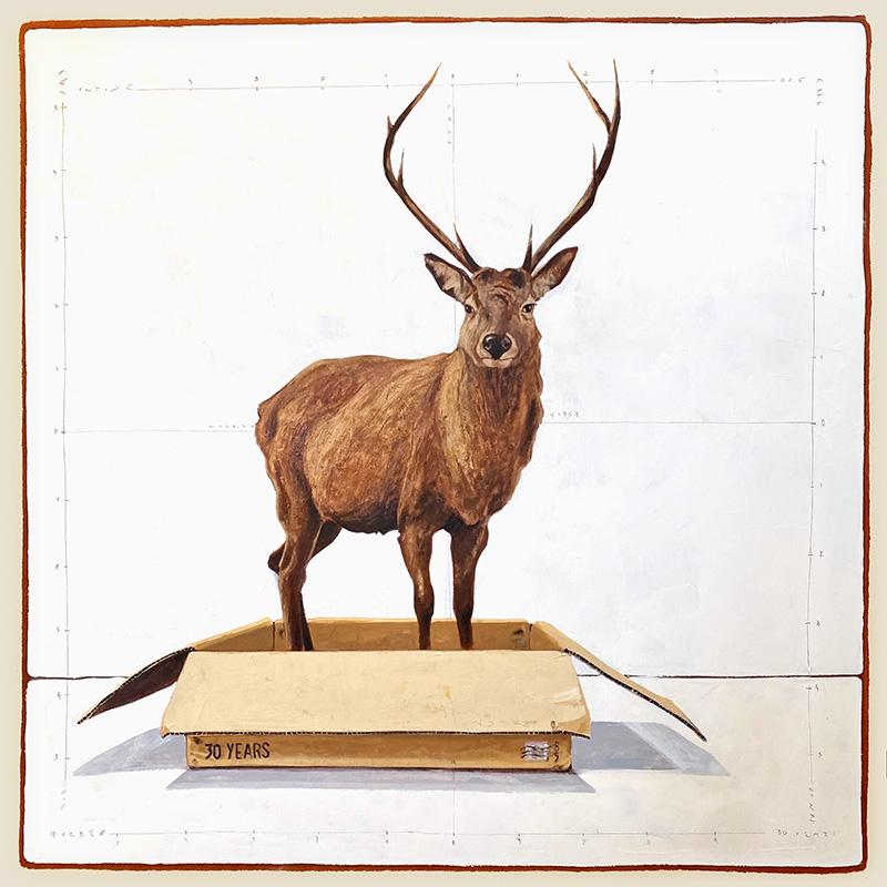 #1557, Deer Inside Anniversary Box