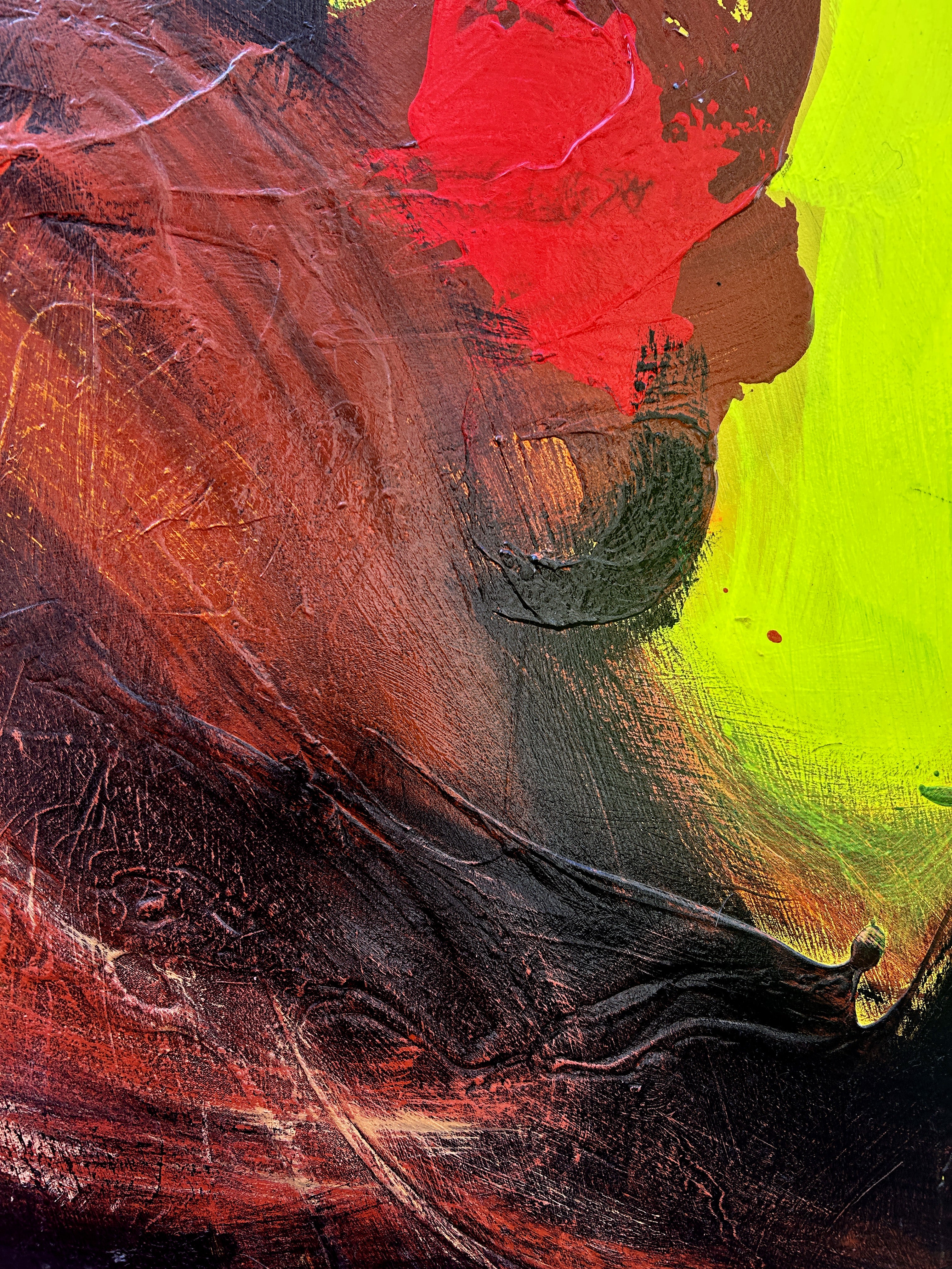 Sans titre, Visage sur fond vert