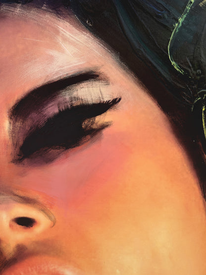 Diptyque : Sans titre, Femme sur fond jaune