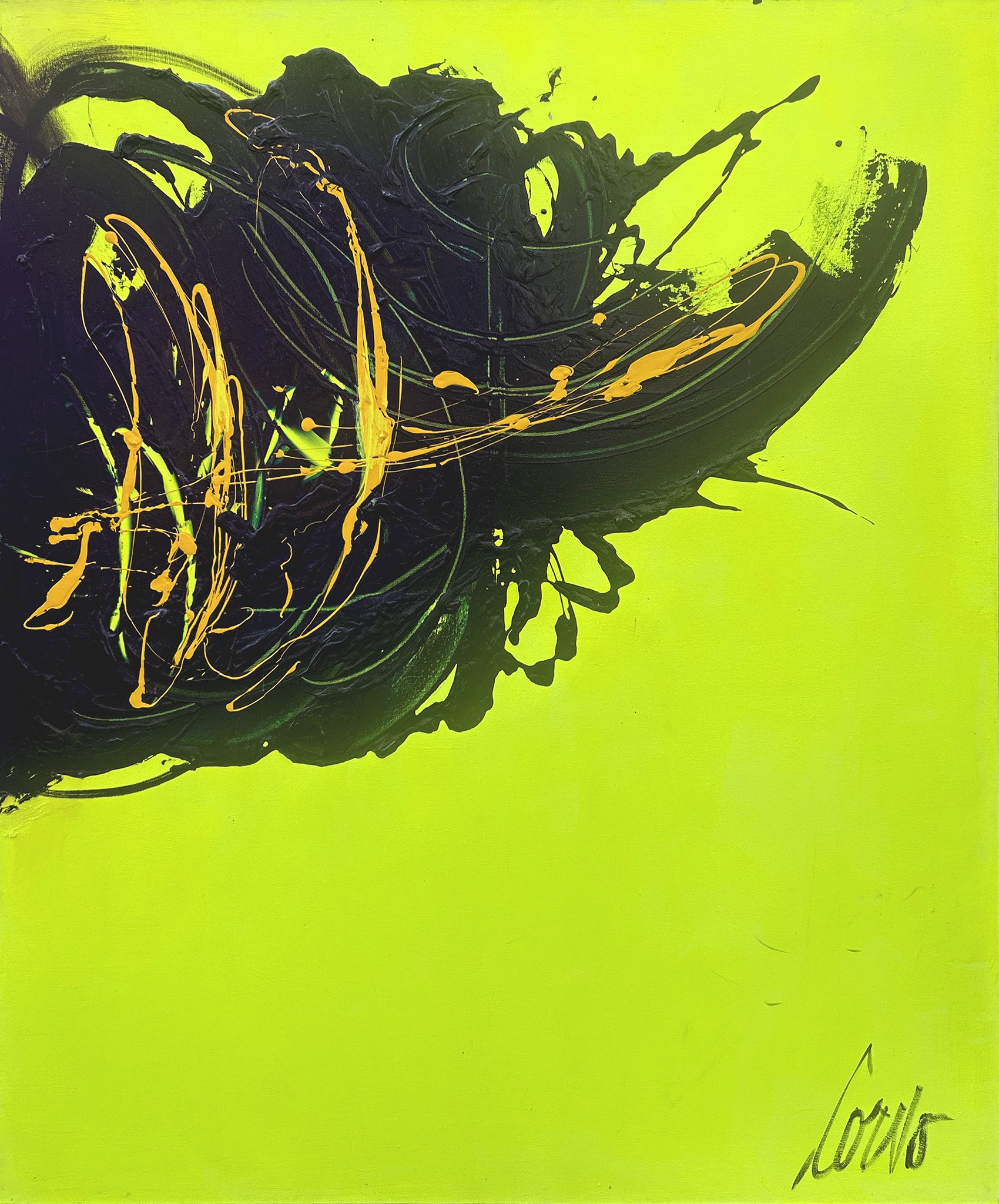 Diptyque : Sans titre, Femme sur fond jaune