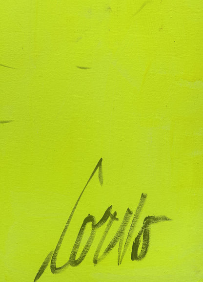 Diptyque : Sans titre, Femme sur fond jaune