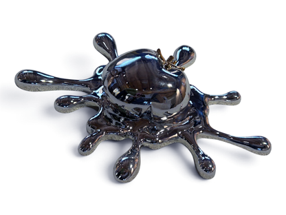 Tomato Splat (Silver) (18/100), Sandro, G., Resin