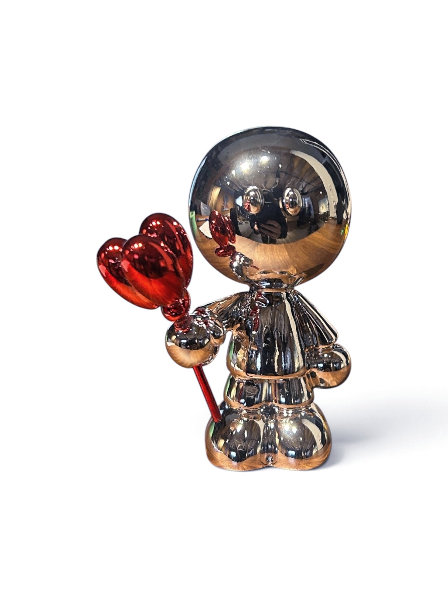 Mini Uman Cromo avec fleur - Silver Chrome (Série ouverte / Open series)