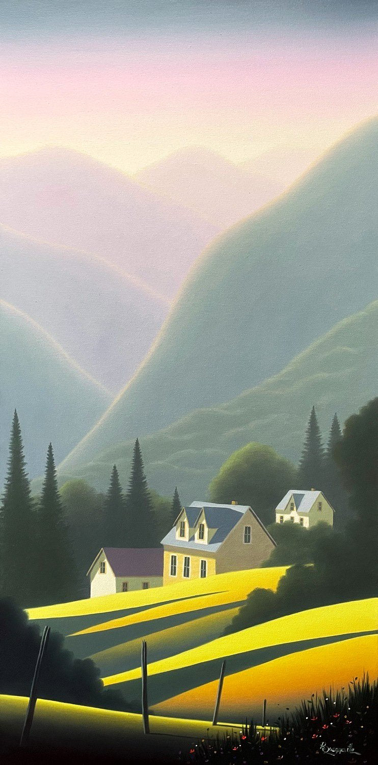 La chaumière, Quenneville, Raymond, Huile