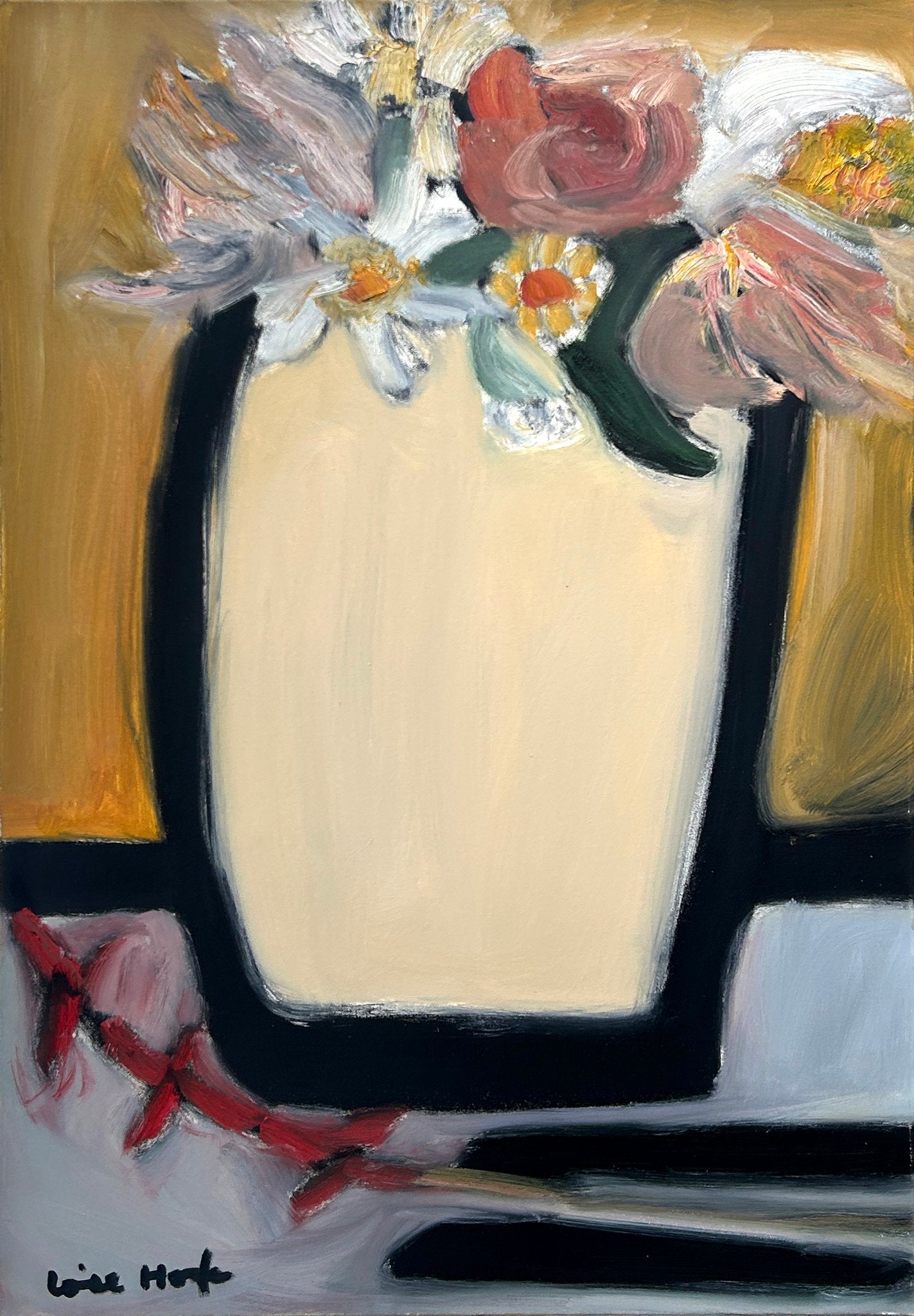 Sans titre (nature morte vase crème)