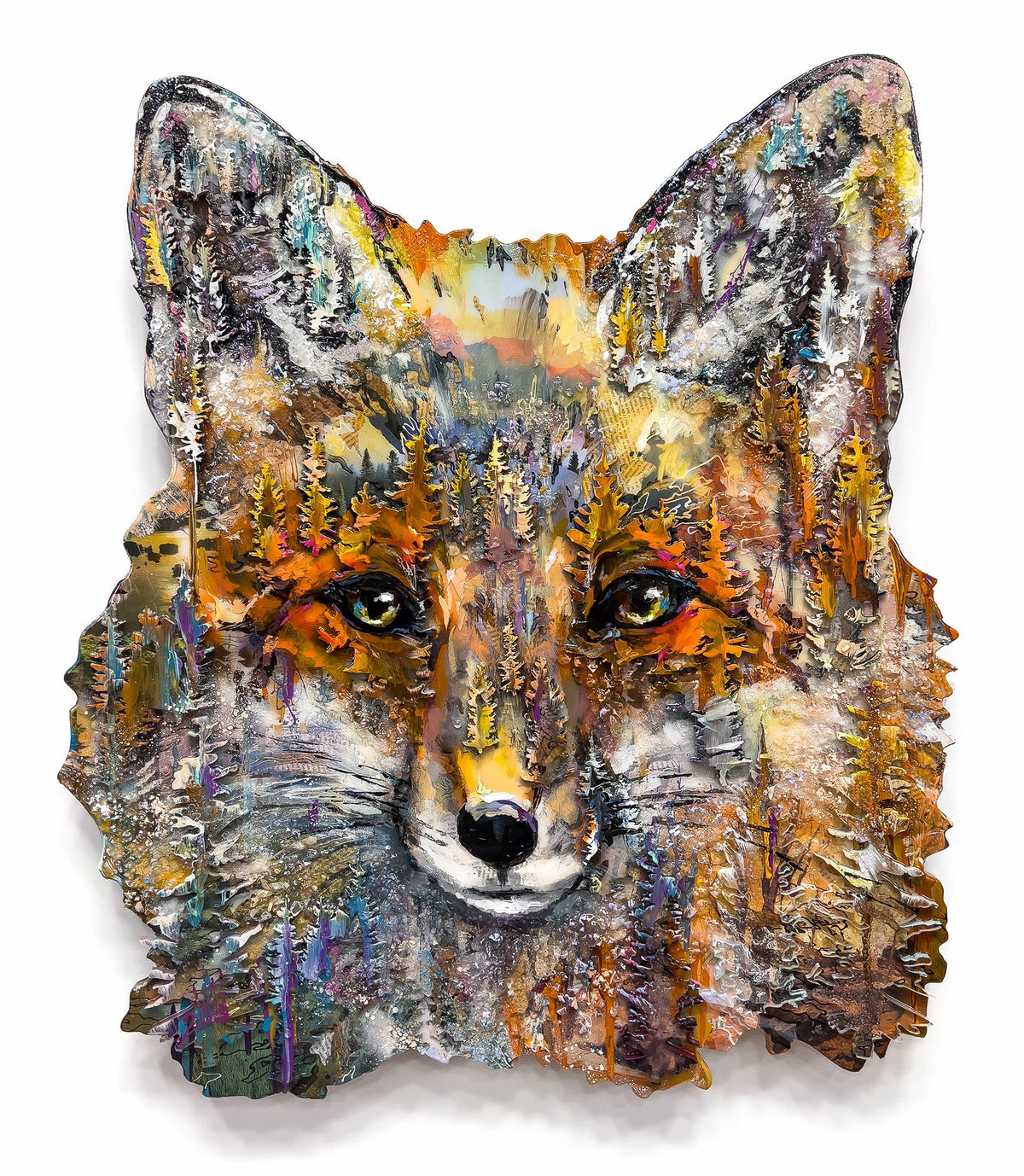 A Forest of Curiosity, 2Wild,  Mixed media on laser-cut Plexiglas layers