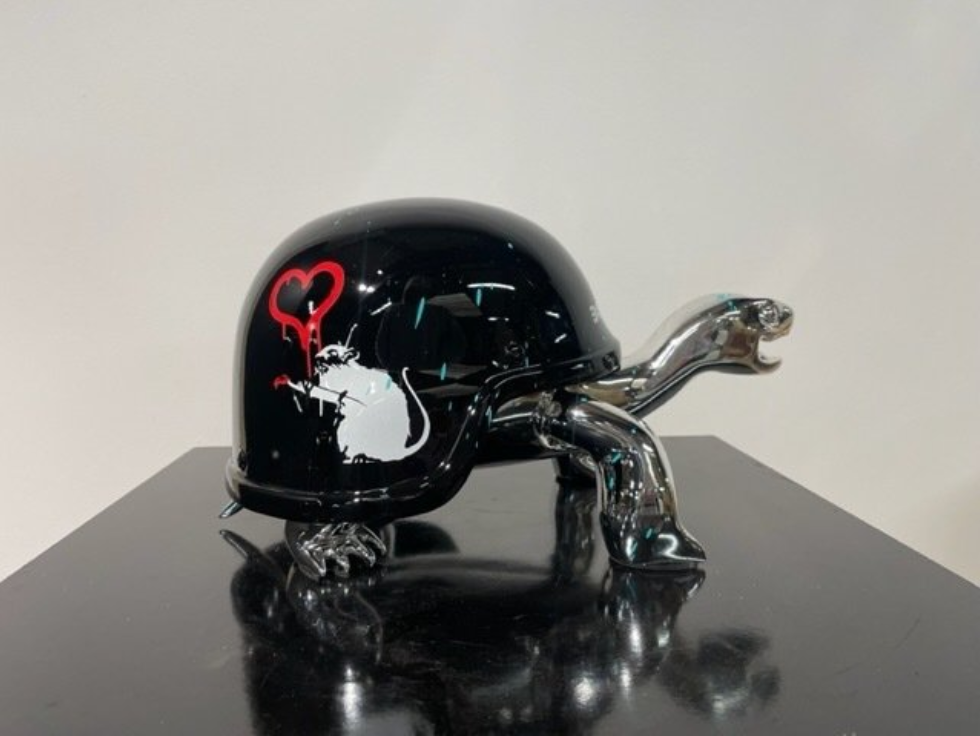 BANKSY - silver turtle #1