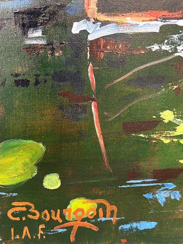 Chaloupe et nénuphares