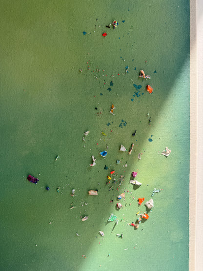 Écoute les oiseaux chanter IV, Cantin, Rose, Acrylique sur coton brut