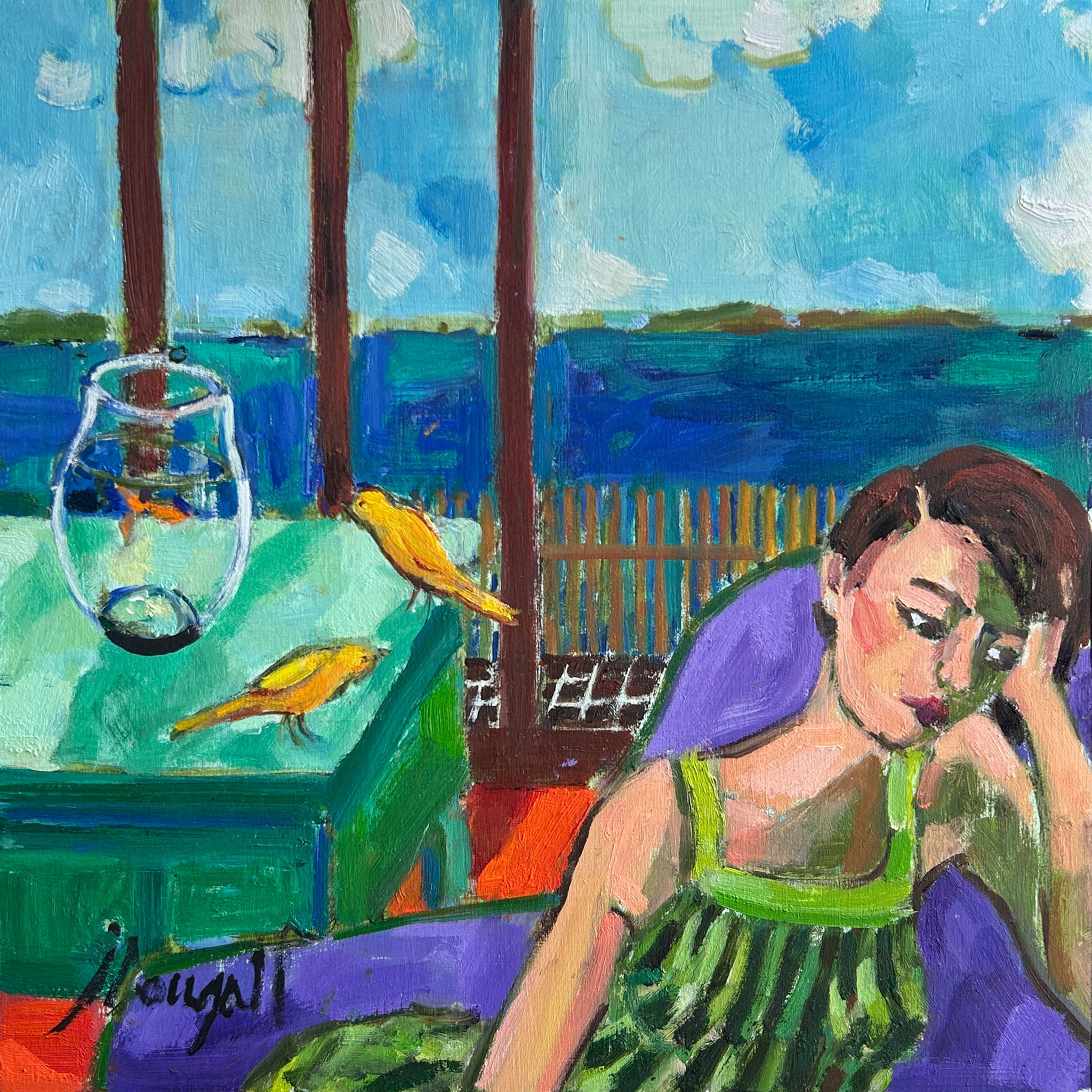 Series interiors : #1 one goldfish, two birds, one woman