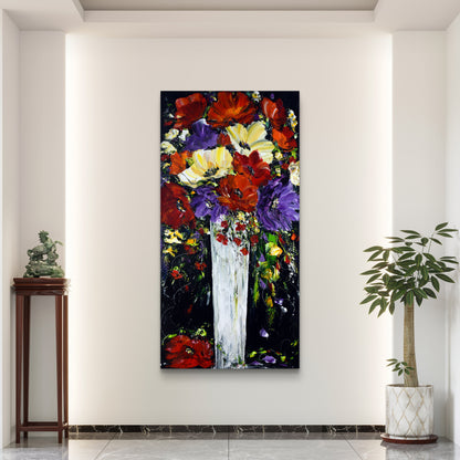 Fleurs sous les projecteurs