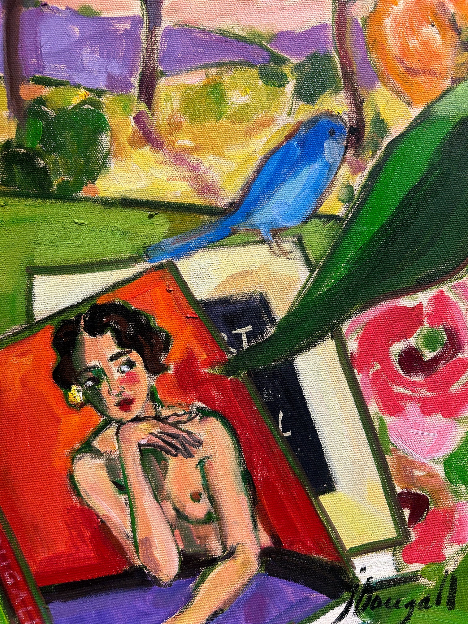 Interior #10 - Red window and a visitor