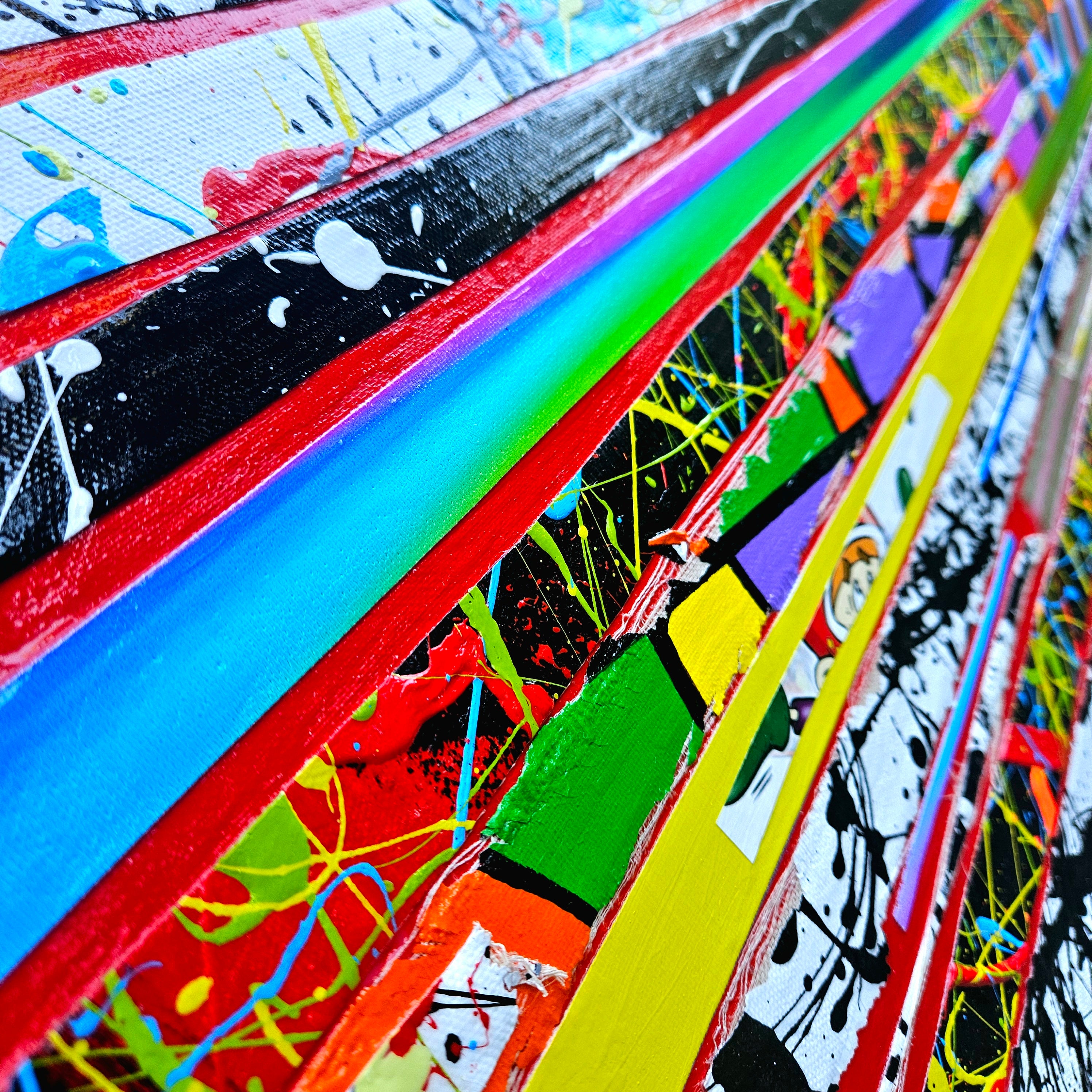 Purple, Yellow and Red