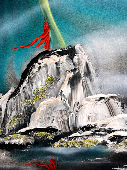 Sous la danse des aurores, une fleur s'éveille