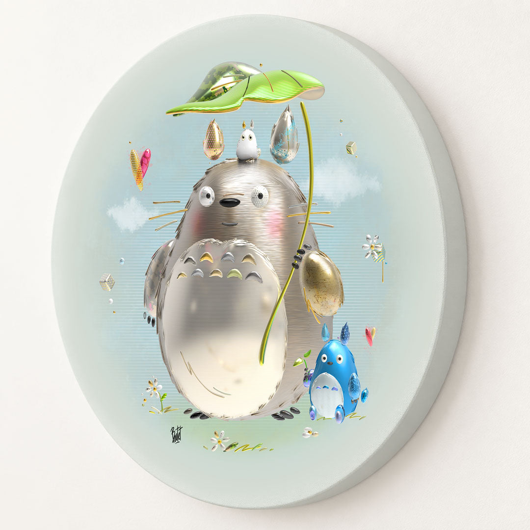 Totoro my Love (Série/Series), Boutet, Oeuvre digitale sur toile, encres pigmentées de qualité archive, signée