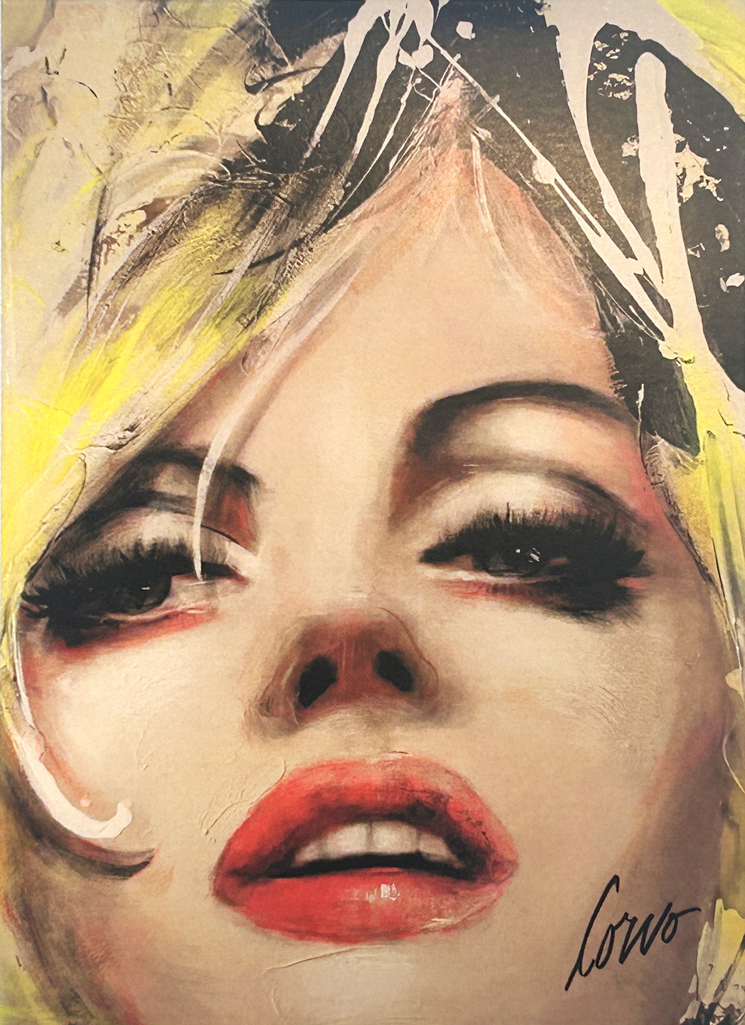 Carte de souhait - Blond on Yellow