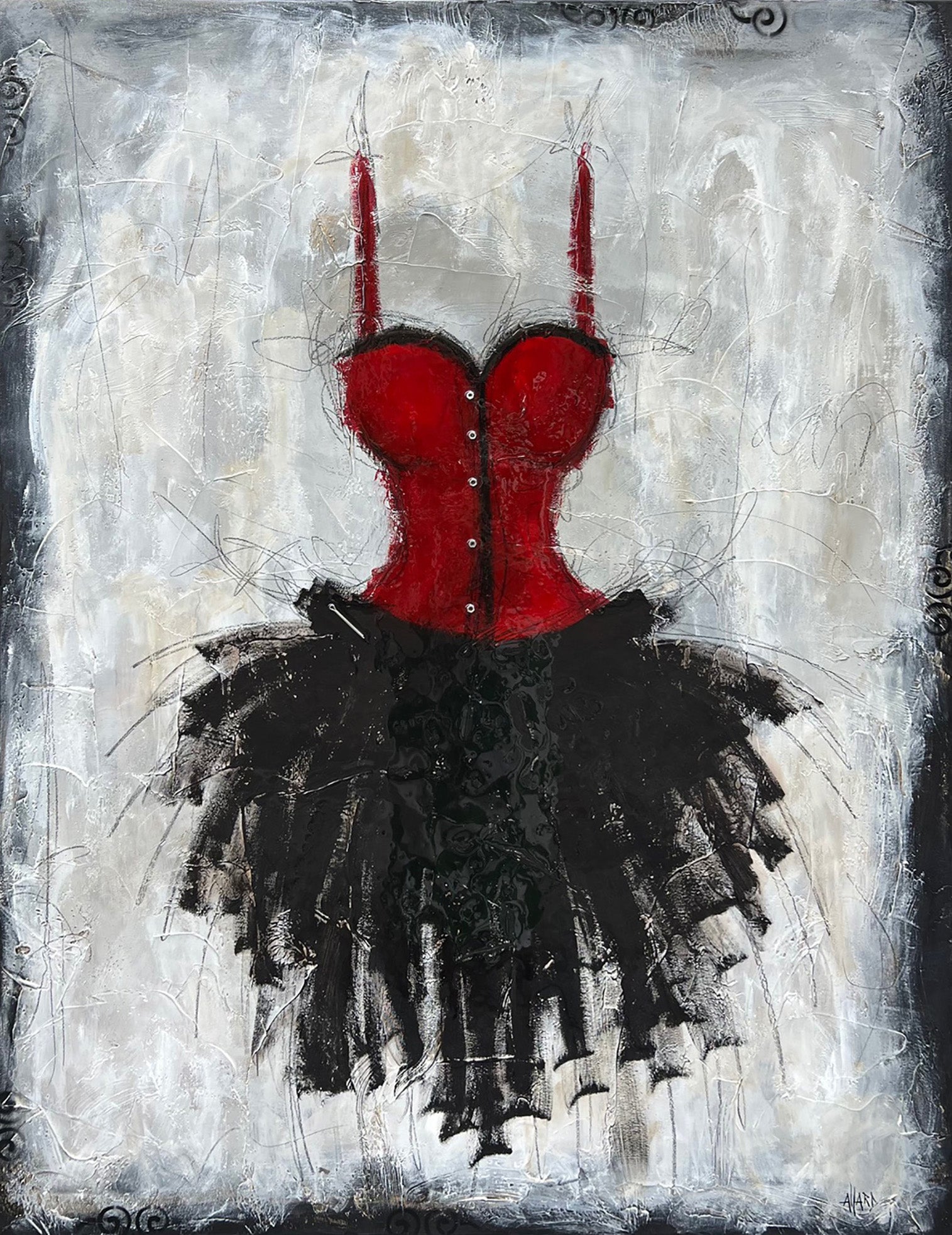 Petite robe rouge et noire