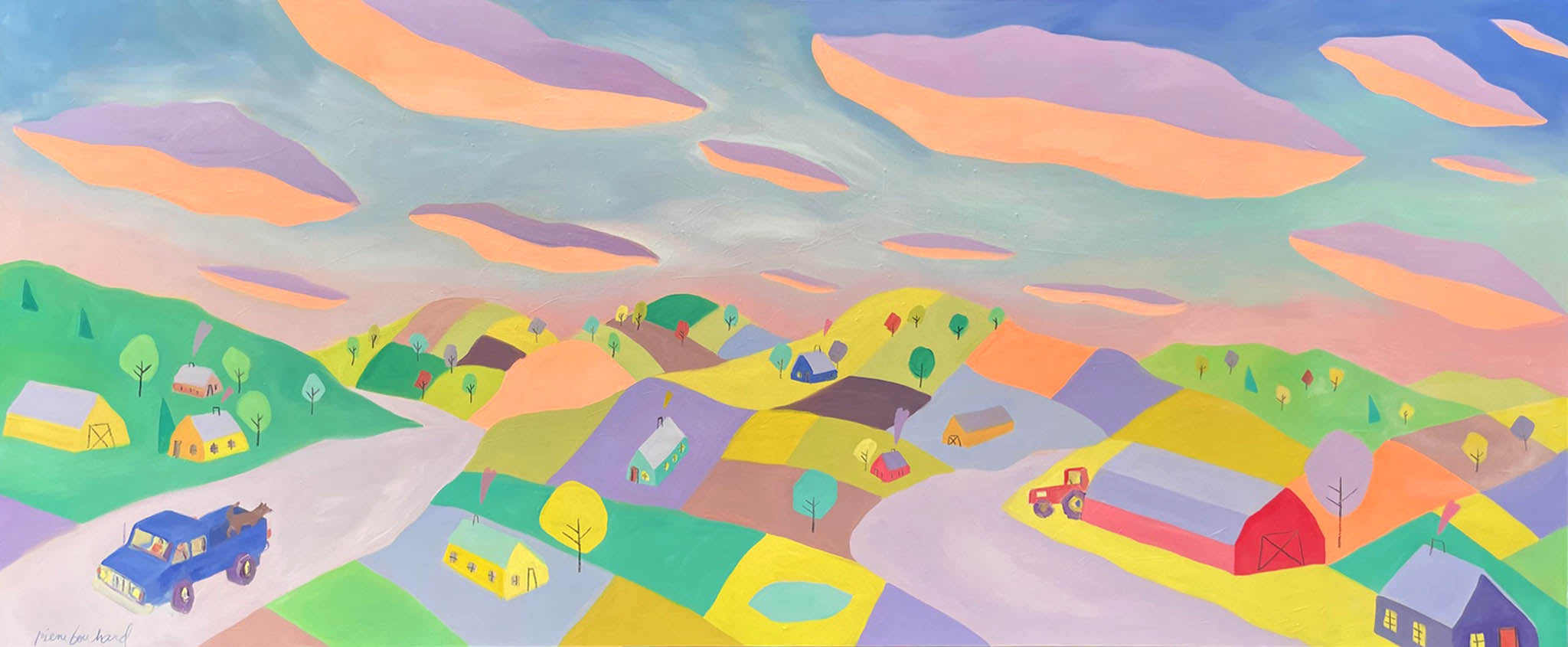 Heureux comme un chien dans une boite de pickup