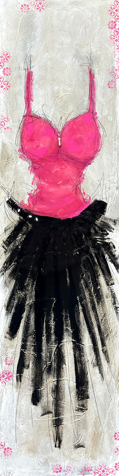 Petite robe rose et noire 4h07